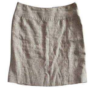 Armani Collezioni Brown Linen Pencil Skirt Size US 8
